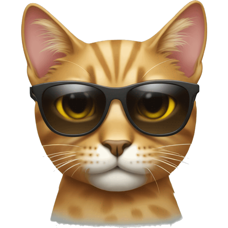 A cat wearing sunglasses emoji