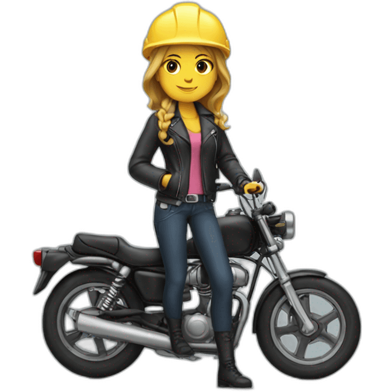 girl architect biker emoji