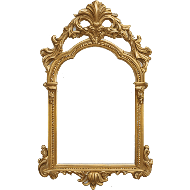 Antique gold arched mirror emoji