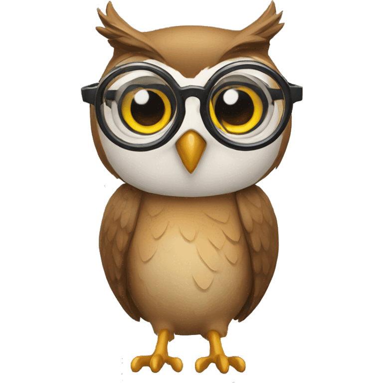 add glasses to the owl emoji