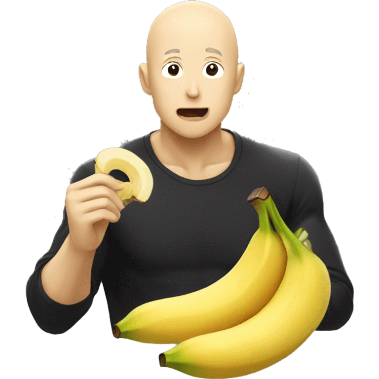 Saitama eating a banana  emoji