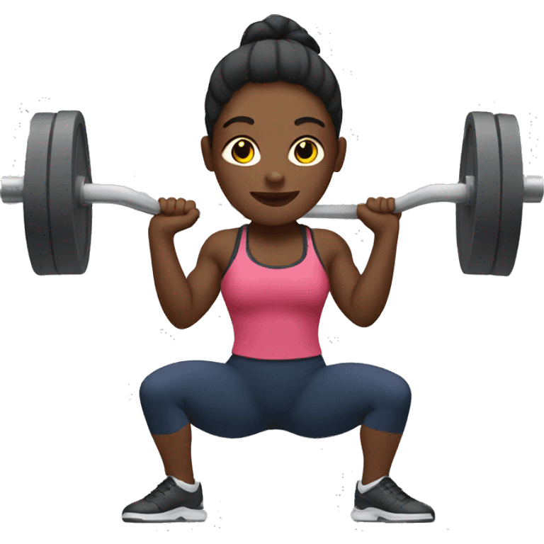 White woman weightlifting emoji