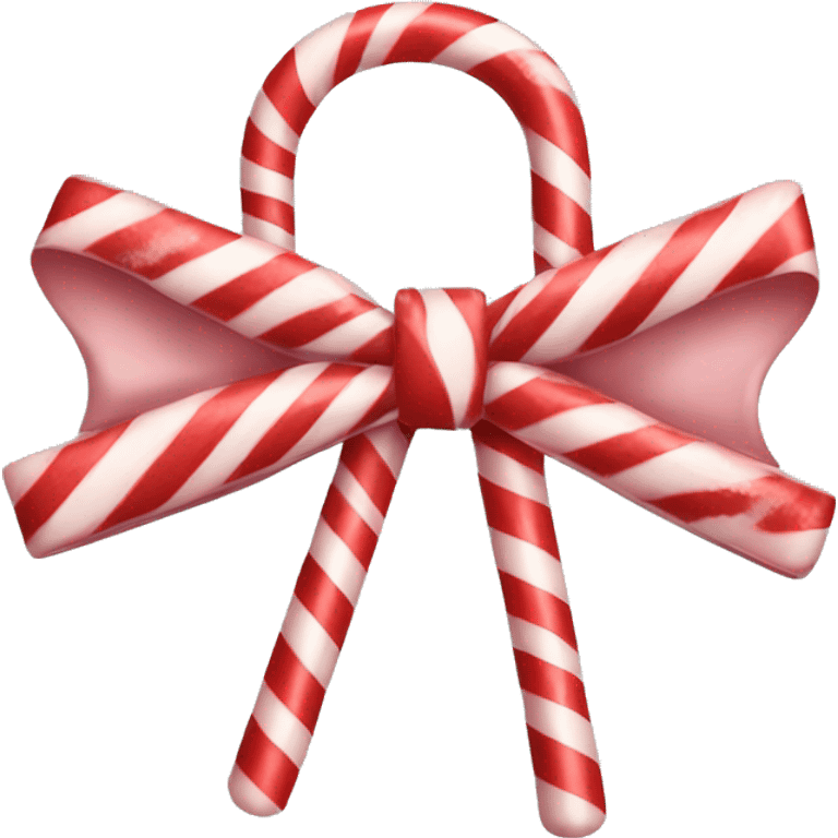 Bow with candy canes emoji