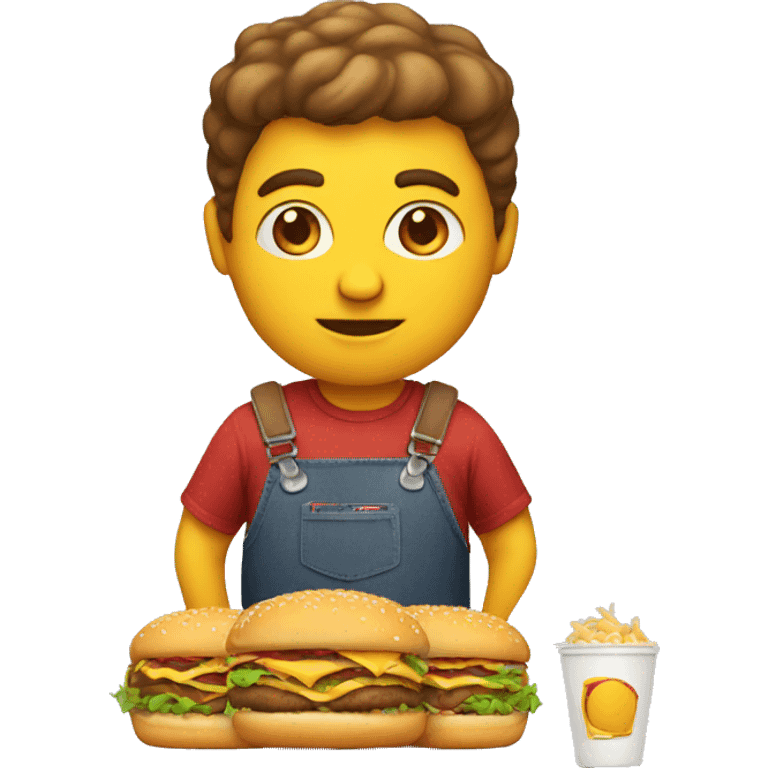 Big American with fast-food  emoji