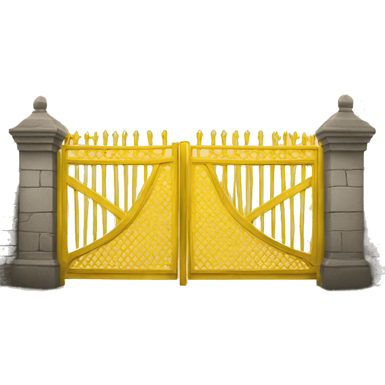 Yellow metal gate  emoji