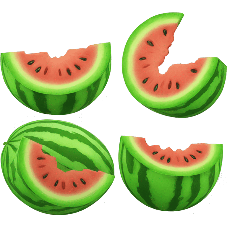 Green watermelon  emoji