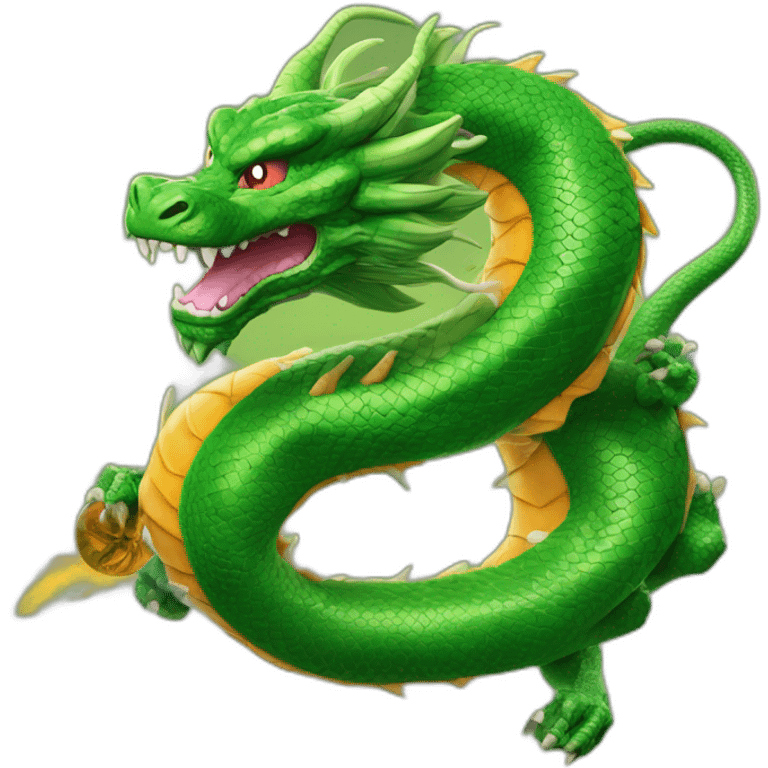 Shenron avec les dragon ball emoji