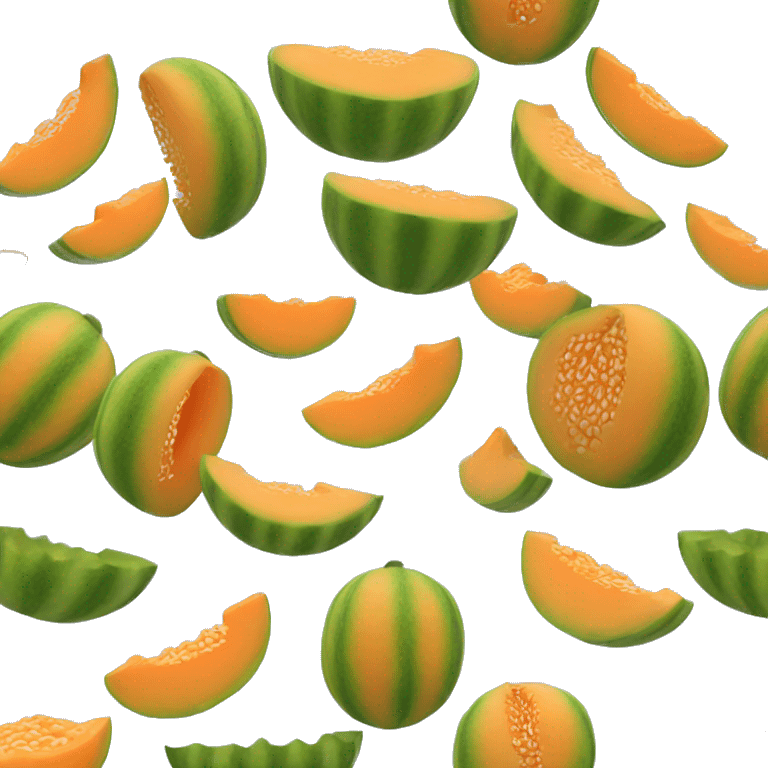 3D muskmelon  emoji