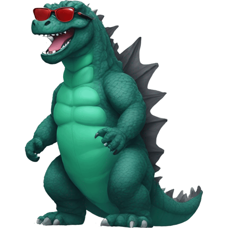 Godzilla with sunglasses emoji