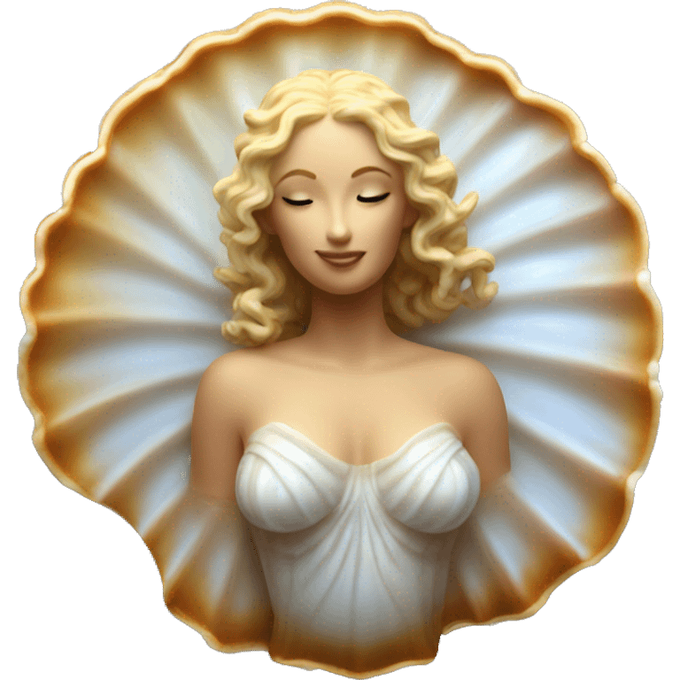 Aphrodite on scallop shell emoji