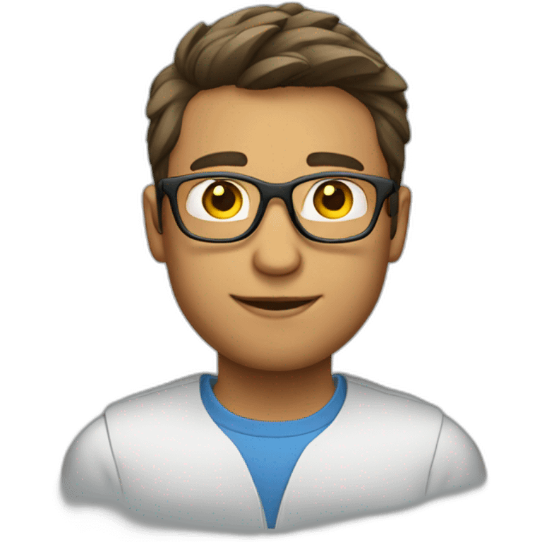 male programmer with glasses emoji