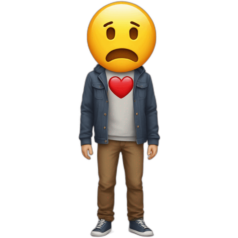 Emoji qui pleure avec des coeur emoji