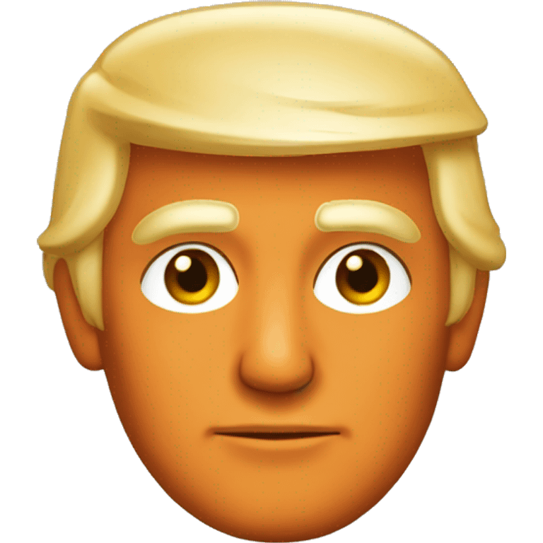 Donald Trump with orange concealer emoji