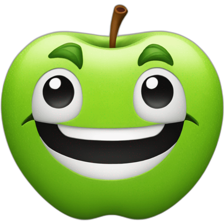 smirking apple emoji