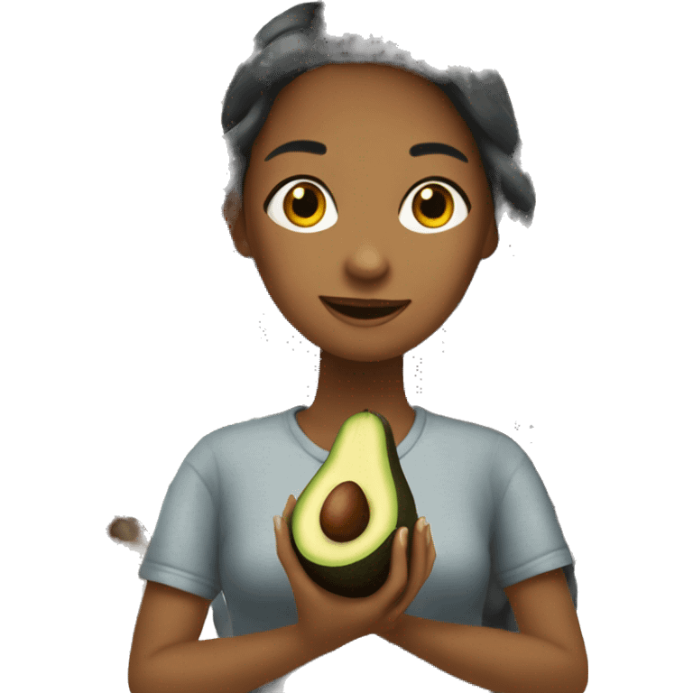 The girl with the avocado emoji