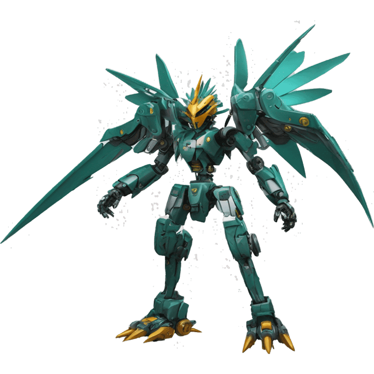 futuristic mechanical spiky Medabot-raptor-dragon-Bionicle-mecha full body emoji