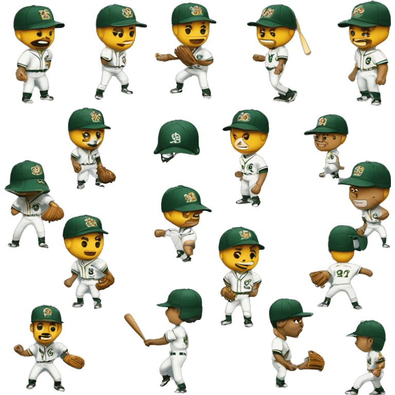 León bateando uniforme de béisbol emoji