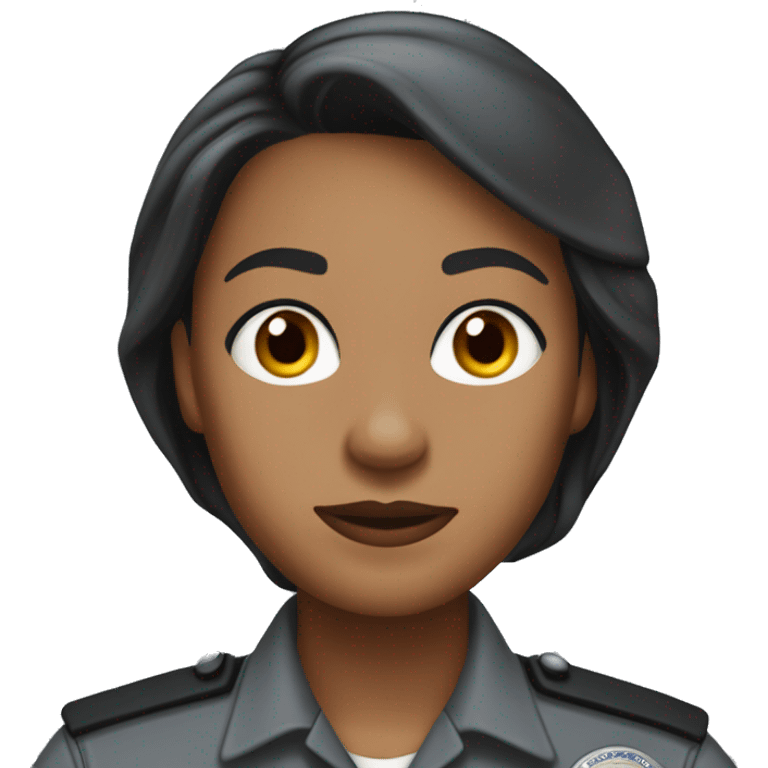 Female correctional officer wearing grey Indiana department of corrections uniform  emoji