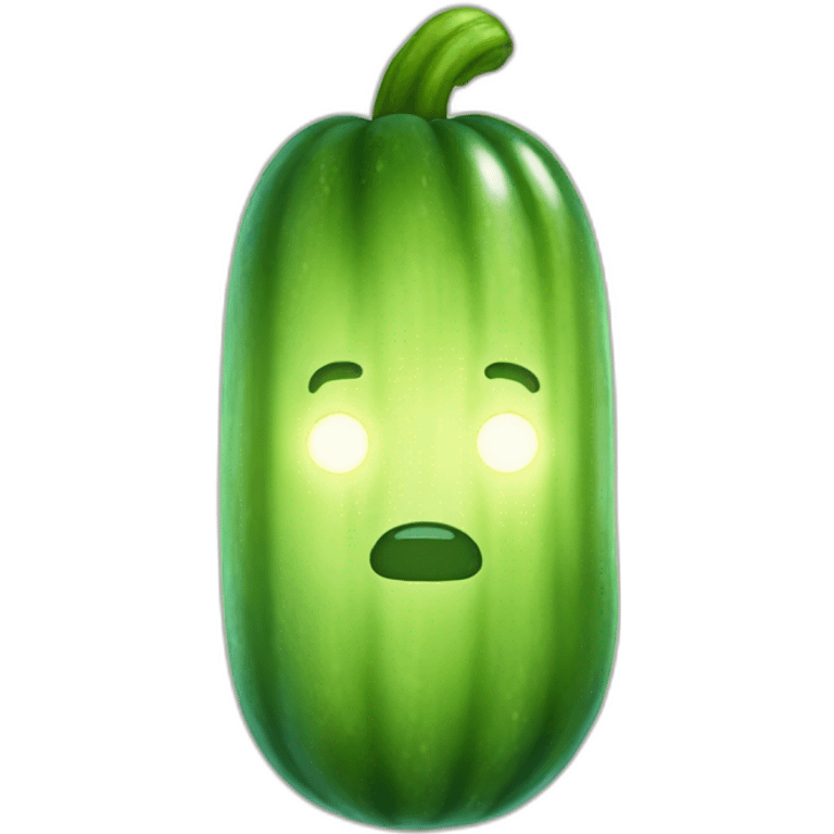 Glow man  cucumber emoji