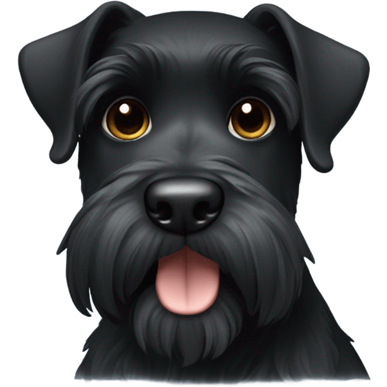 Black miniature schnauzer emoji