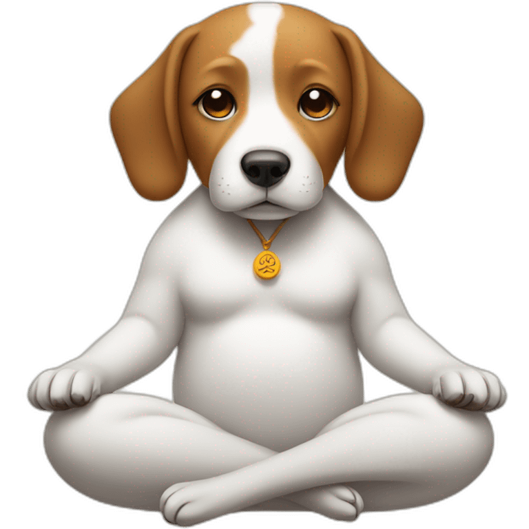 meditating dog emoji