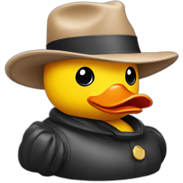 rubber duck with hat emoji