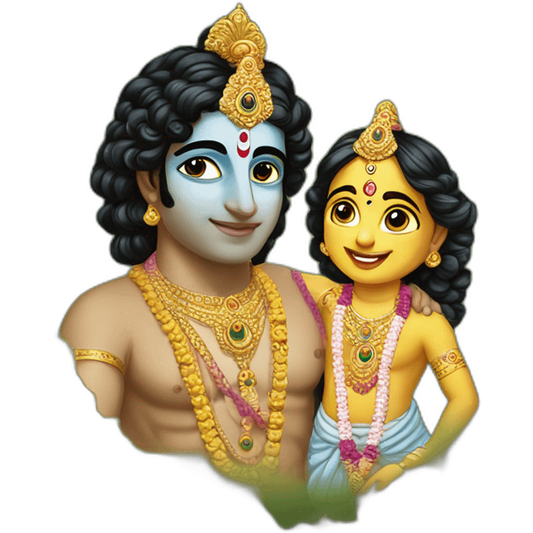 Shree krishna with basuri emoji