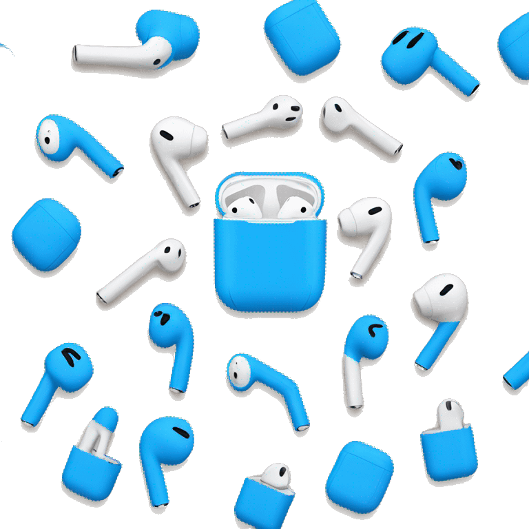 air pods that are blue  emoji