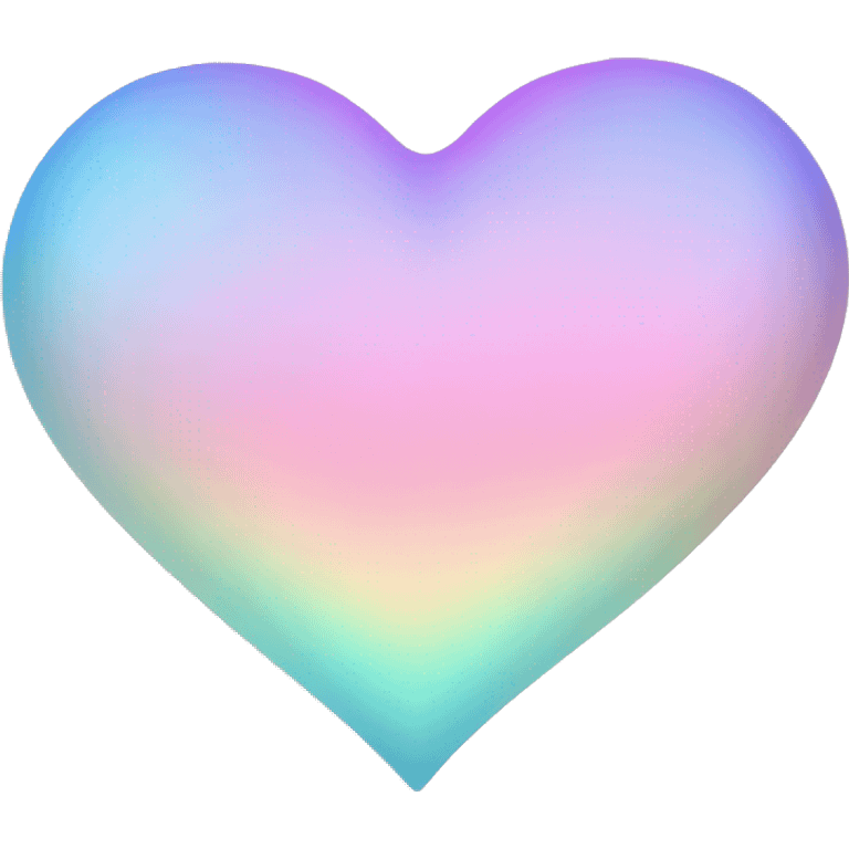 Pastel gradient hue iridescent heart emoji