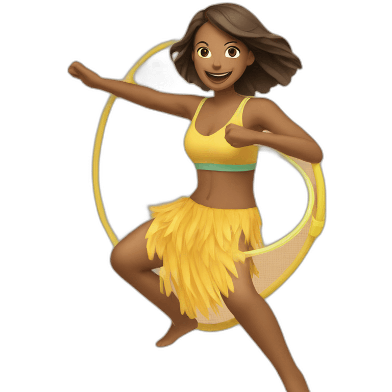 woman hula hooping emoji