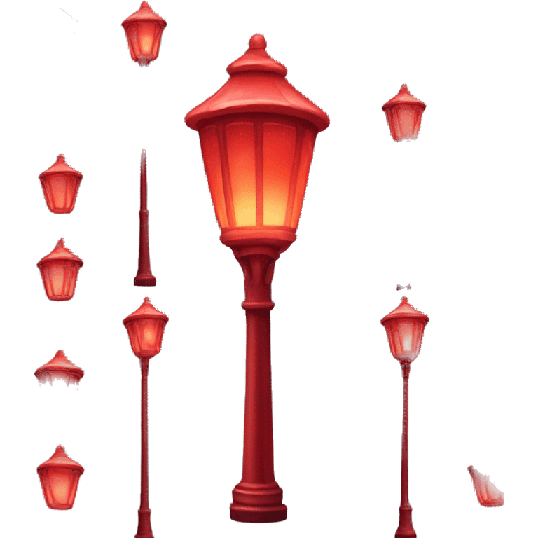 Red lamp post emoji