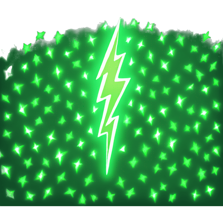 Green lightning  emoji