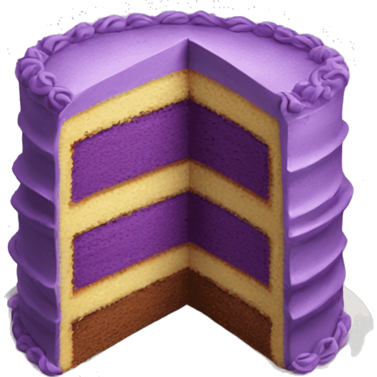 Realistic purple layered cake emoji