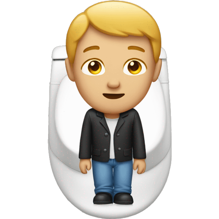 A man coming out of a toilet  emoji