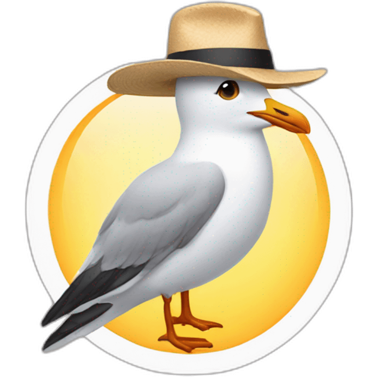 seagull in a hat emoji