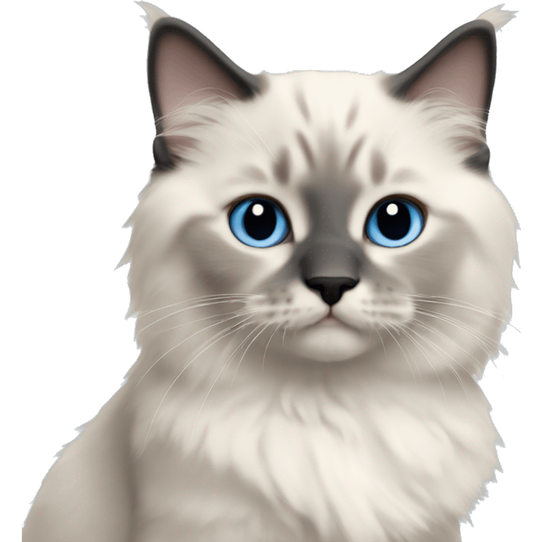 blue colorpoint ragdoll kitten emoji