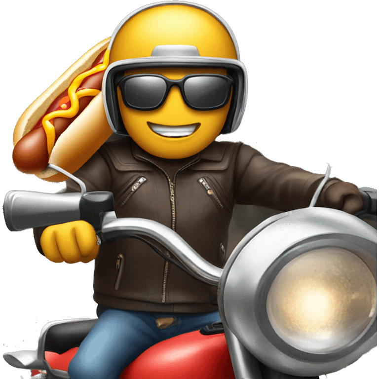 Hot dog riding a motorcycle  emoji