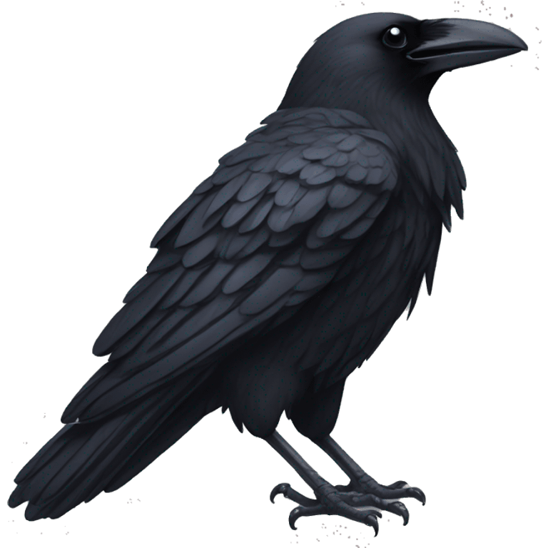 Right black raven's wing outstretched emoji