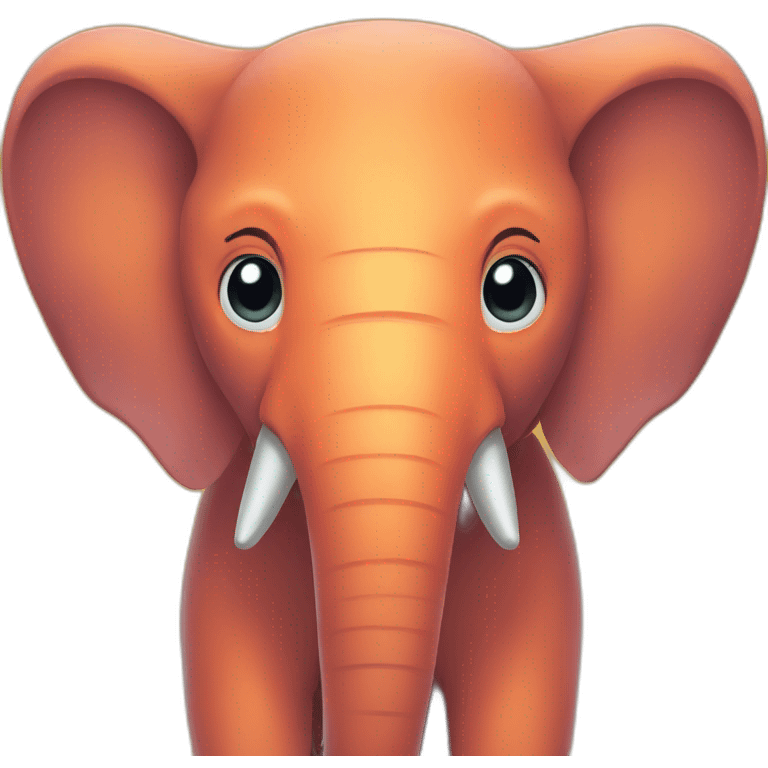 Orange elephant emoji