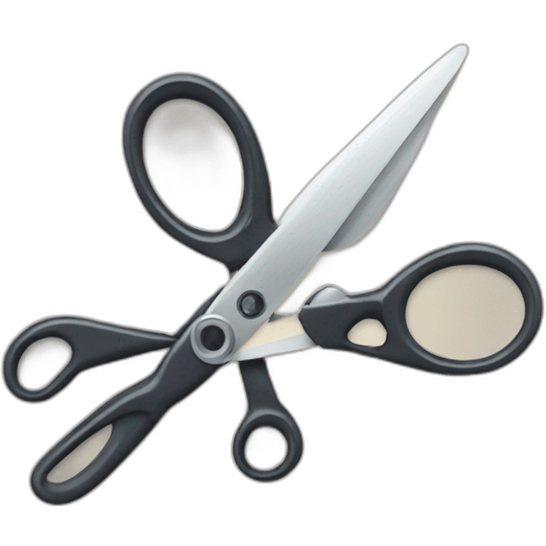 pointed scissors and a watch emoji