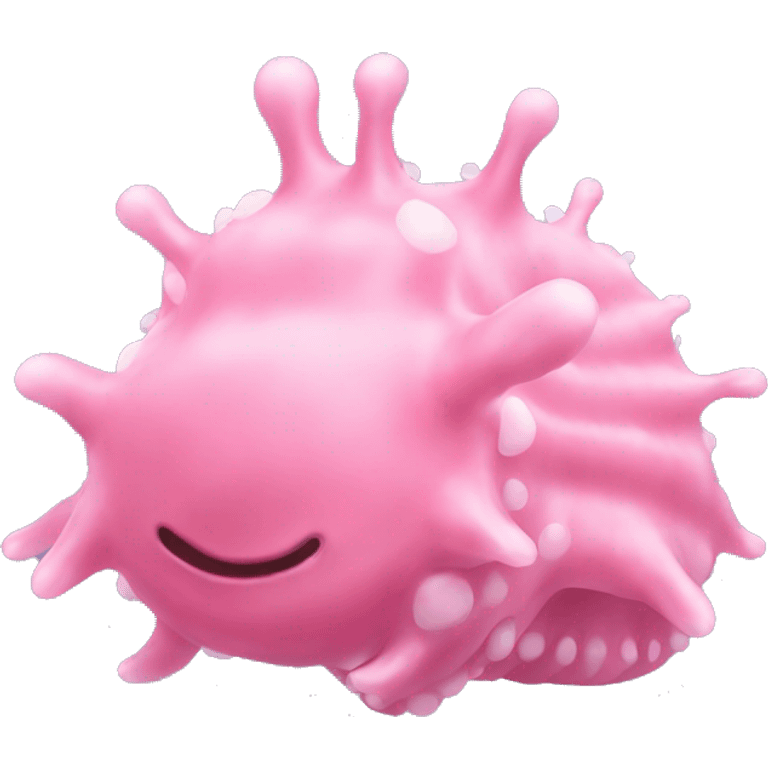 Baby pink sea slug emoji