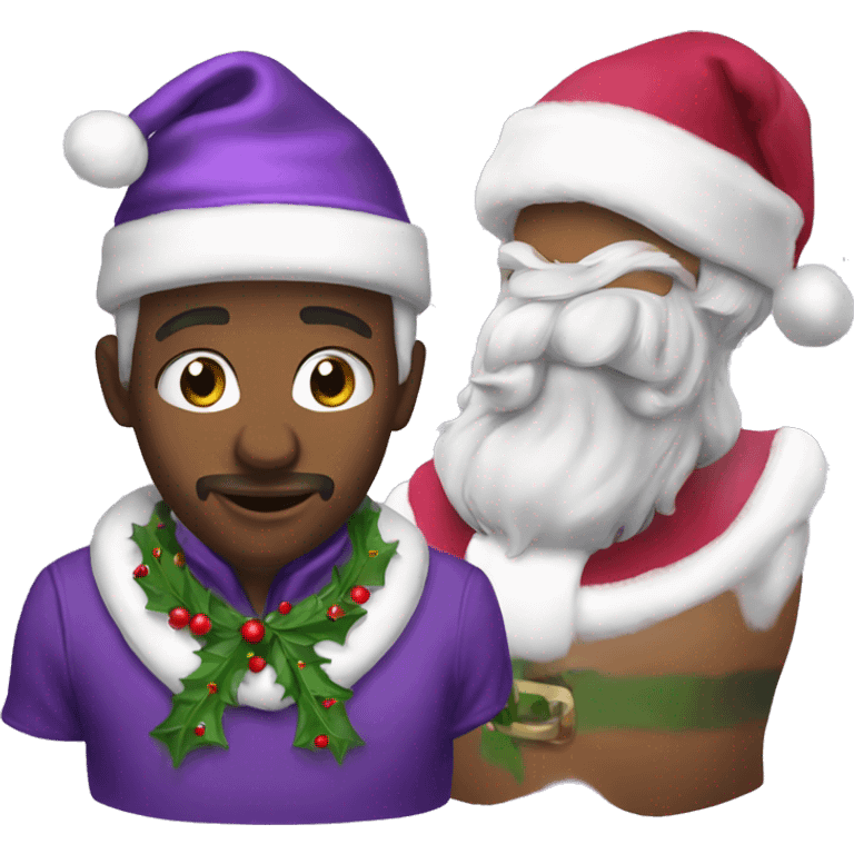 Purpel christmas emoji