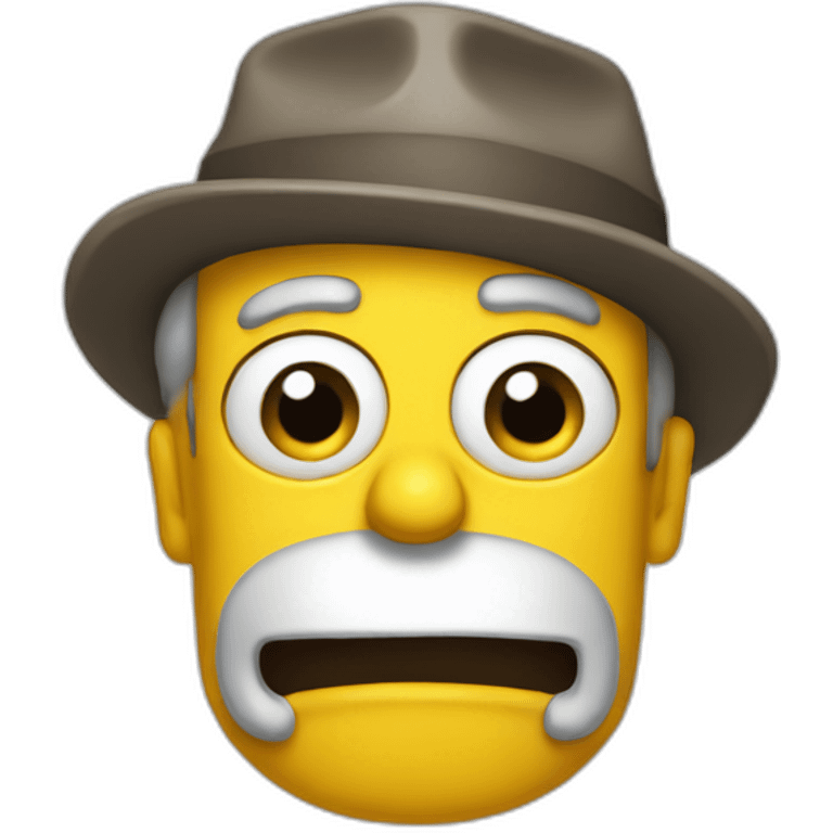 homer with a hat emoji