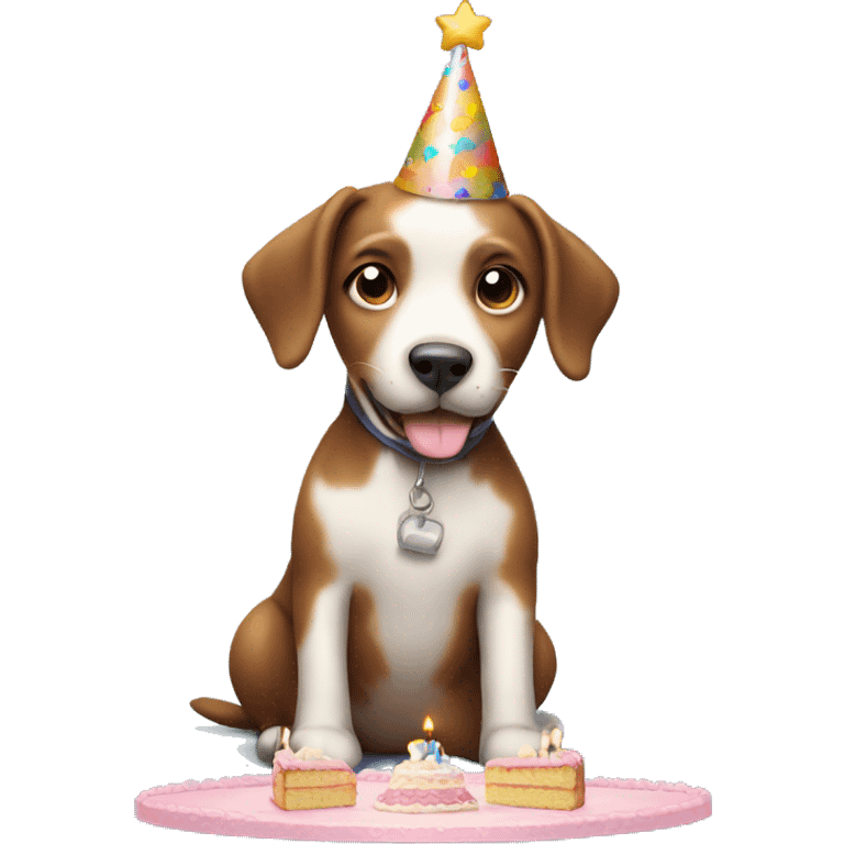 dog with birthday cake  emoji