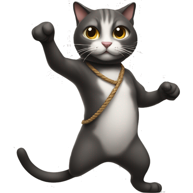 cat doing the whip emoji