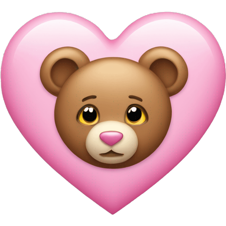 pink heart and a teddy bear emoji