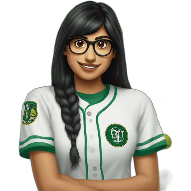 Mia Khalifa slytherin baseball tshirt emoji