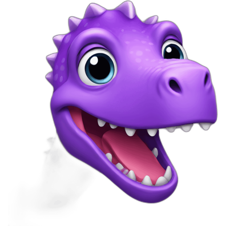 Surprised purple dinosaur emoji