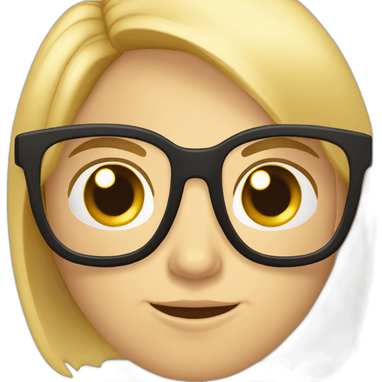 Blond presque chatain, moto, petite lunette, geek emoji