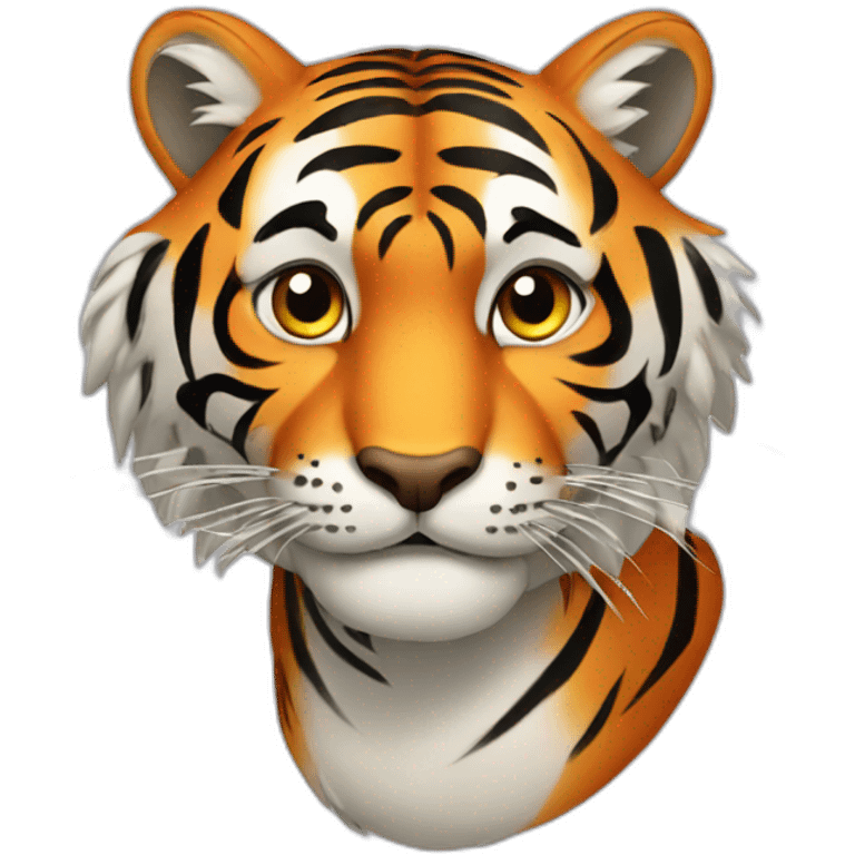 Tiger with pan emoji